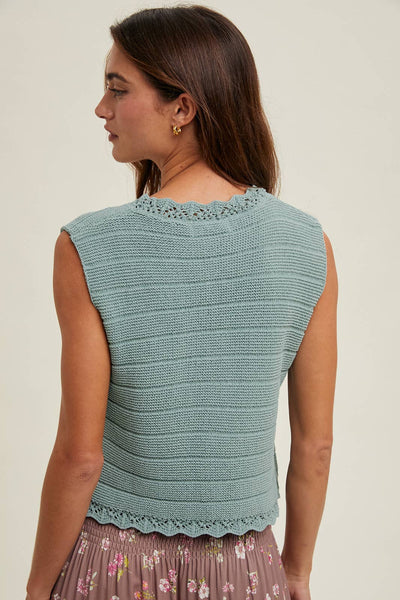Margot Scalloped Vest