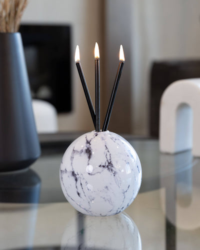 Everlasting Candle Co. - Neva Vase, White Marble