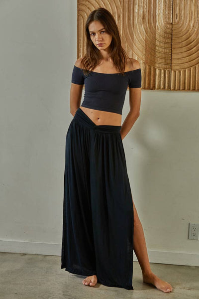 Wrenn Off Shoulder Crop Top