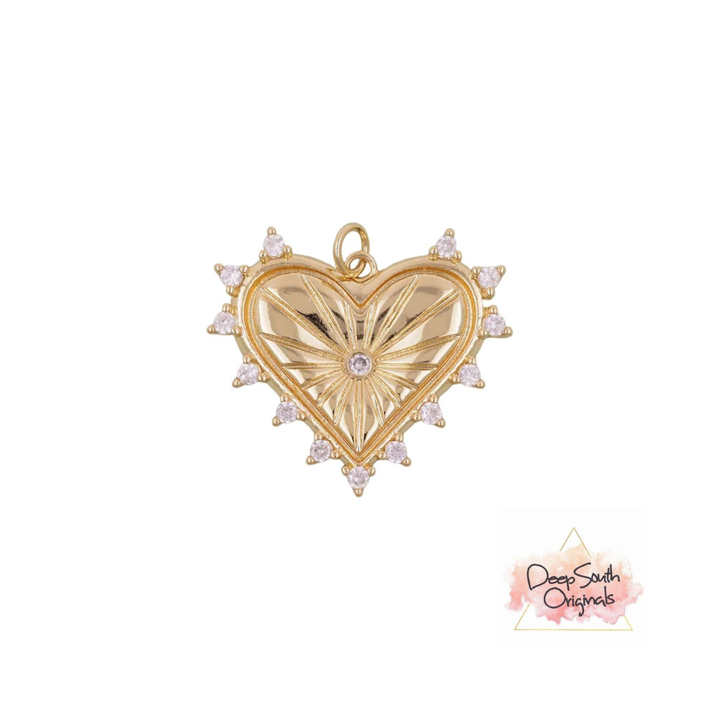 Jagged Heart Charm-Gold Filled