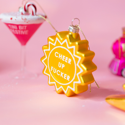 Tini Bit Festive - Holiday Martini - Glass Blown Holiday Ornament