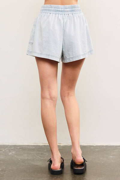 Linna Chambray Elastic Shorts