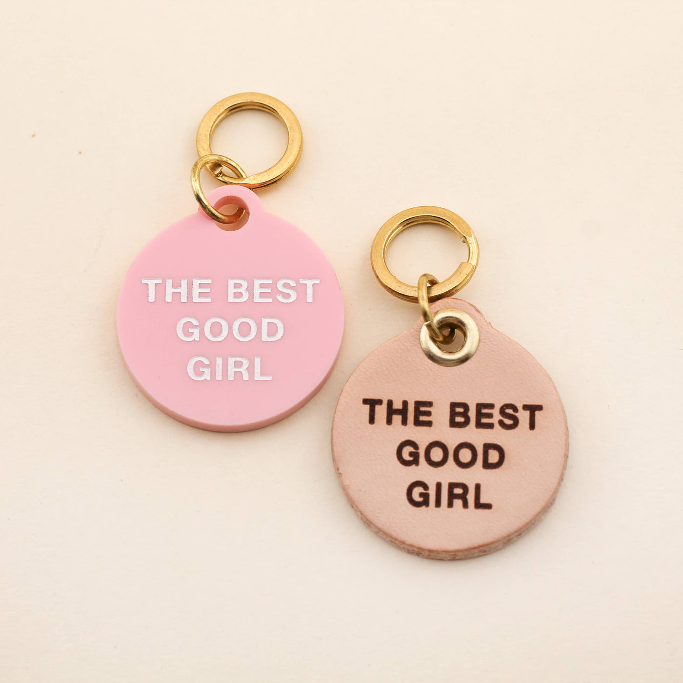 Freshwater Curated Goods - The Best Good Girl Pet Tag: Candy Pink Acrylic