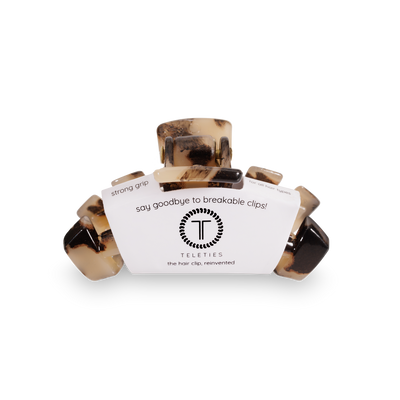 TELETIES - Classic Hair Clip | Tiny | Blonde Tortoise