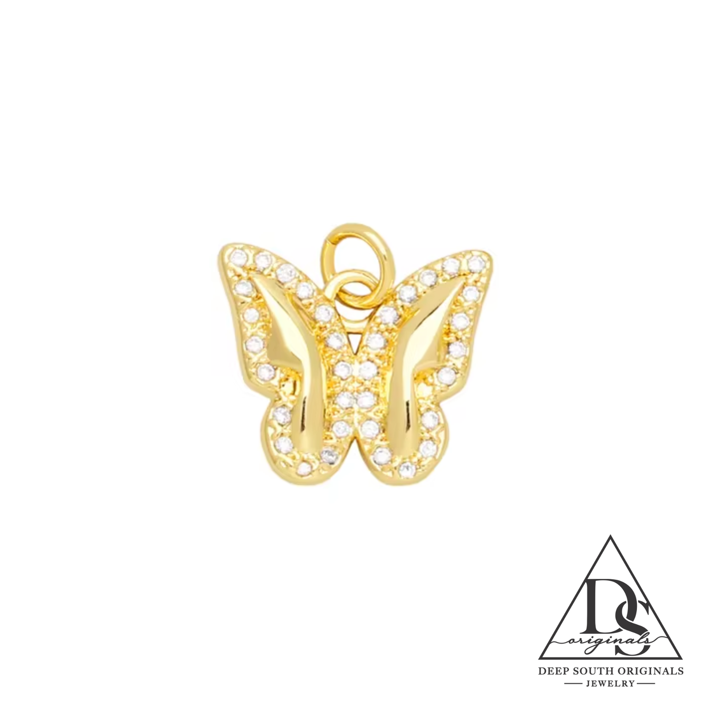 Sparkling Butterfly Charm ~ Gold Filled