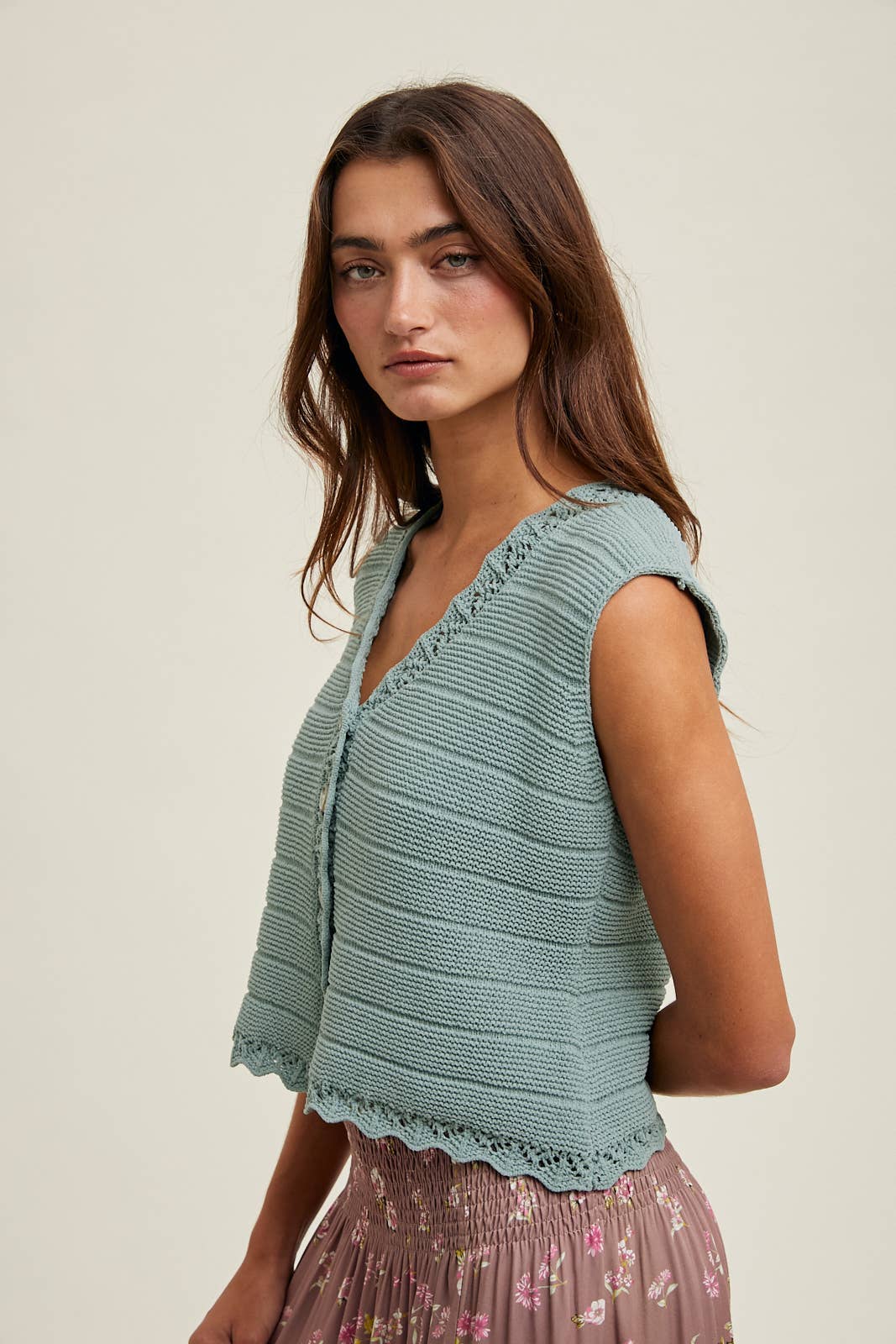 Margot Scalloped Vest