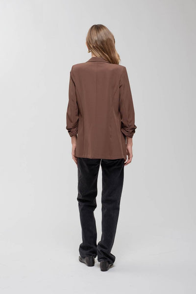 The Workshop Studio - 3/4 RUCHED SLEEVE BLAZER