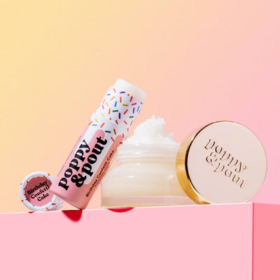 Poppy & Pout - Lip Care Duo, Birthday Confetti Cake