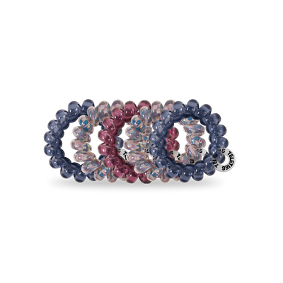 TELETIES - Spiral Hair Coils | Tiny | Purple Haze Hair Ties