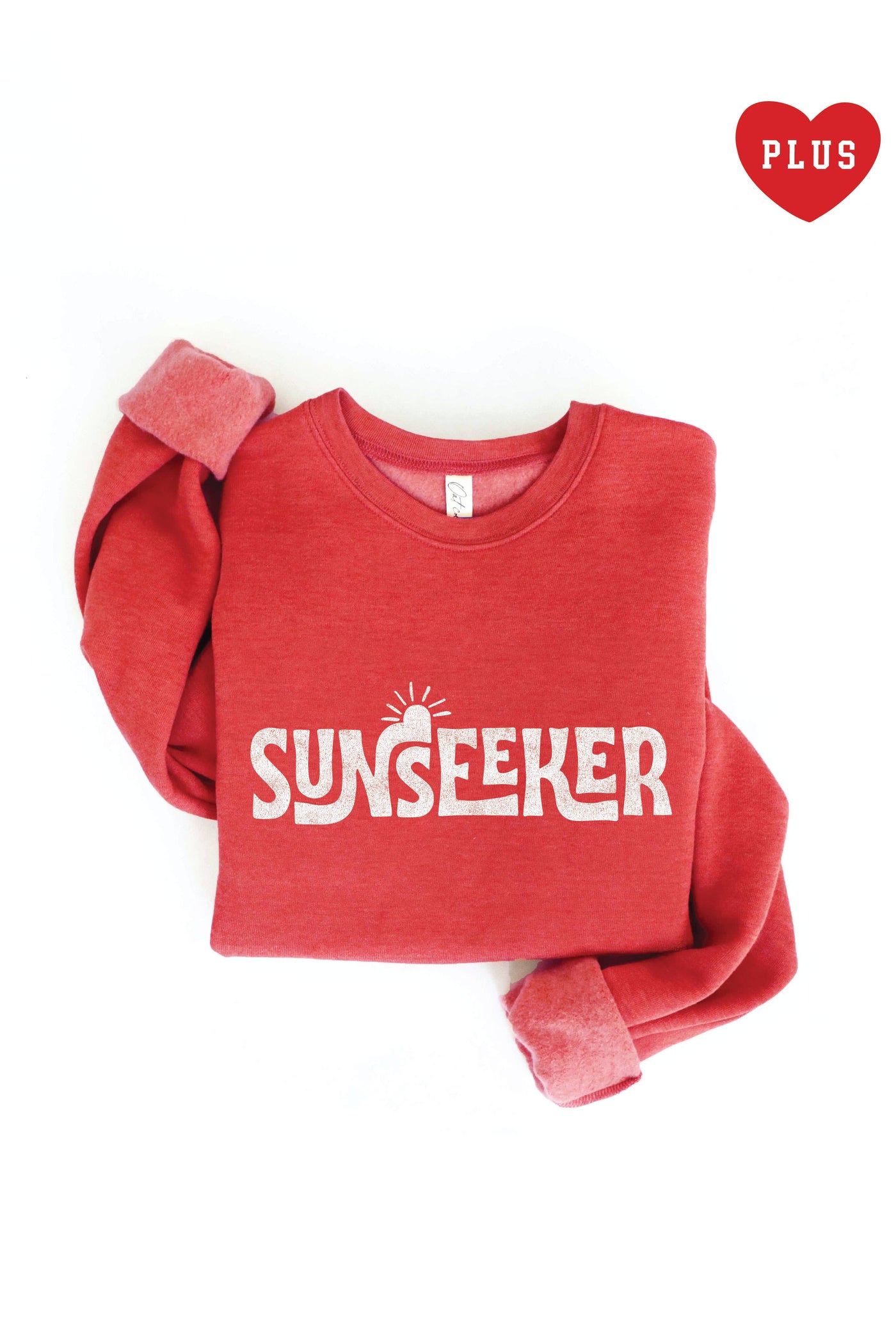 2X OAT COLLECTIVE - SUNSEEKER Plus Graphic Sweatshirt: HEATHER MUSTARD /