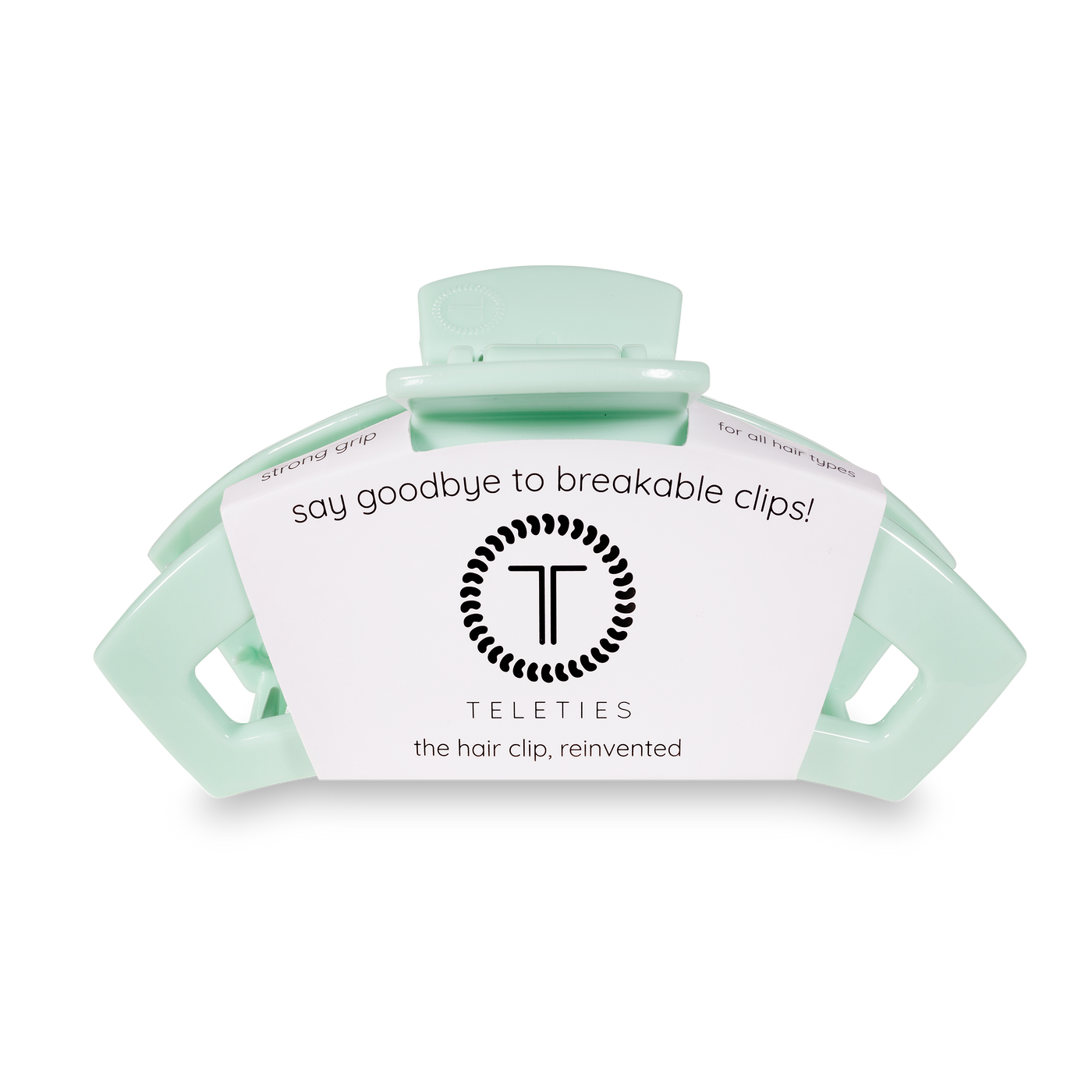TELETIES - Open Hair Clip | Large | Mint to Be