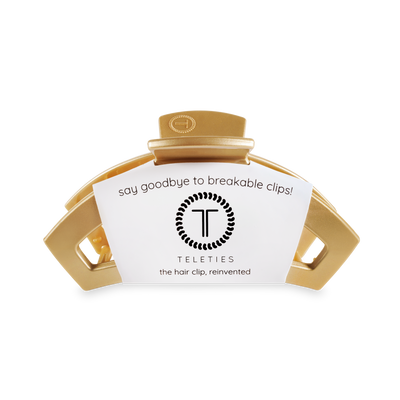 TELETIES - Open Hair Clip | Medium | Champagne Toast