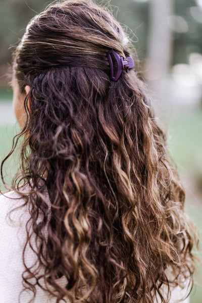 TELETIES - Open Hair Clip | Tiny | Burgundy Bliss