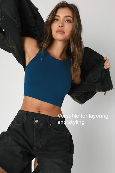 Kayti Top : Chevron Top - Crown Blue