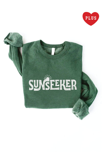 2X OAT COLLECTIVE - SUNSEEKER Plus Graphic Sweatshirt: HEATHER MUSTARD /