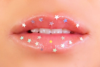 Lavender Stardust - Kissing Glitter Lip Gloss : ROSE HOT PINK
