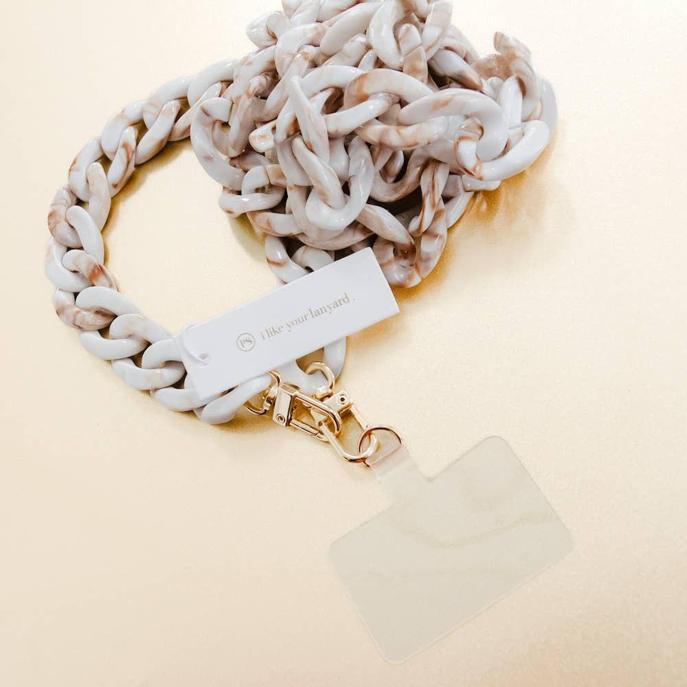 Amaya Acrylic Phone Chain Strap Lanyard : Tortoise