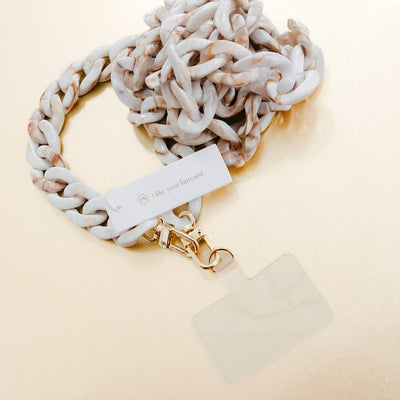 Amaya Acrylic Phone Chain Strap Lanyard : Blonde Tortoise