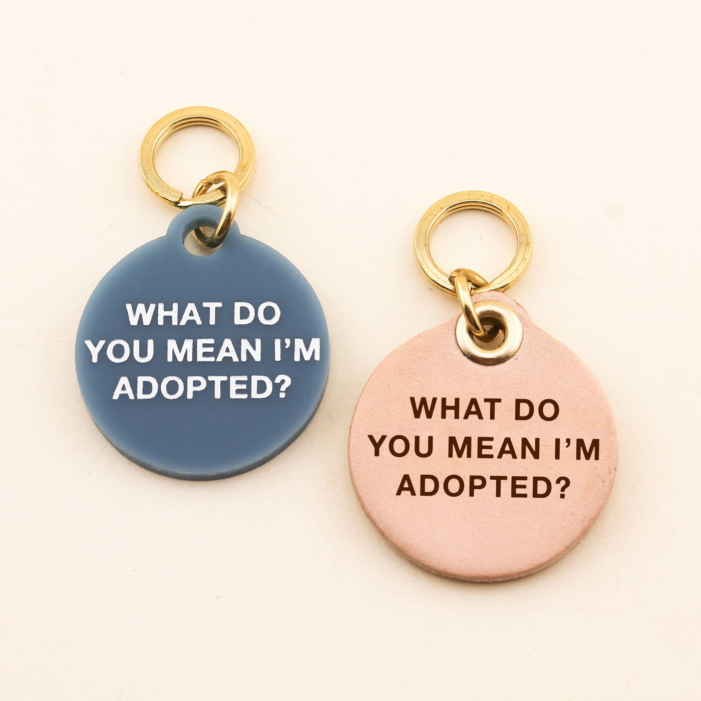 Freshwater Curated Goods - Adopted Pet Tag: Blue Denim Acrylic