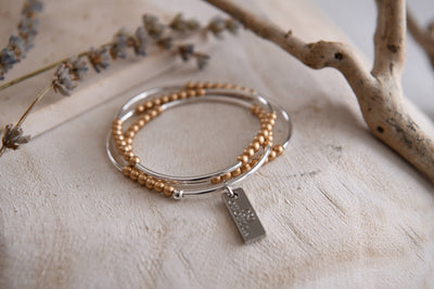 Cecelia Designs Jewelry - Gold or Silver Beaded Triple Wrap Bracelet