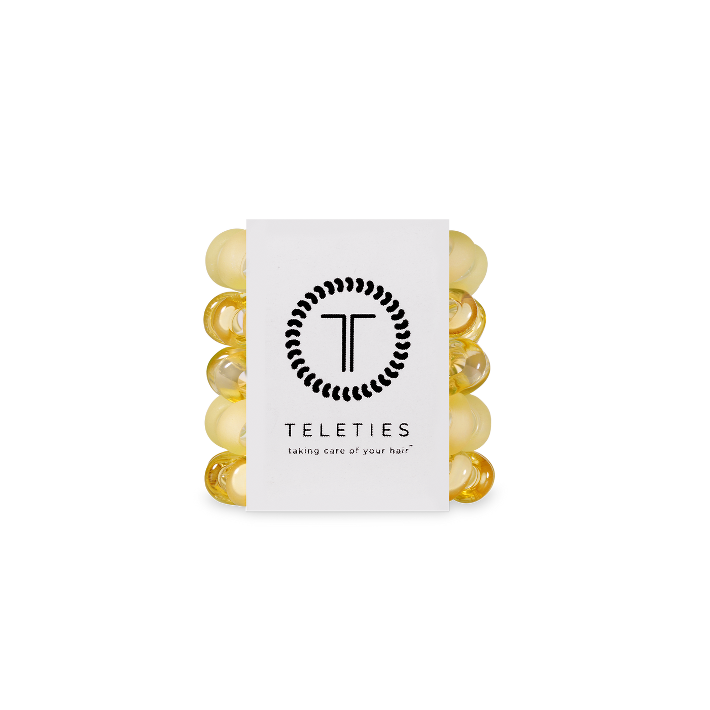 TELETIES - Spiral Hair Coils | Tiny | Butter Yellow Hair Ties
