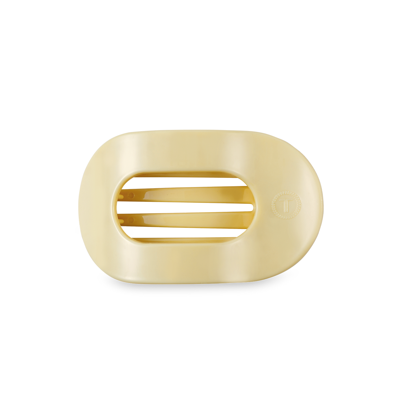 TELETIES - Flat Round Hair Clip | Small | Butter Yellow