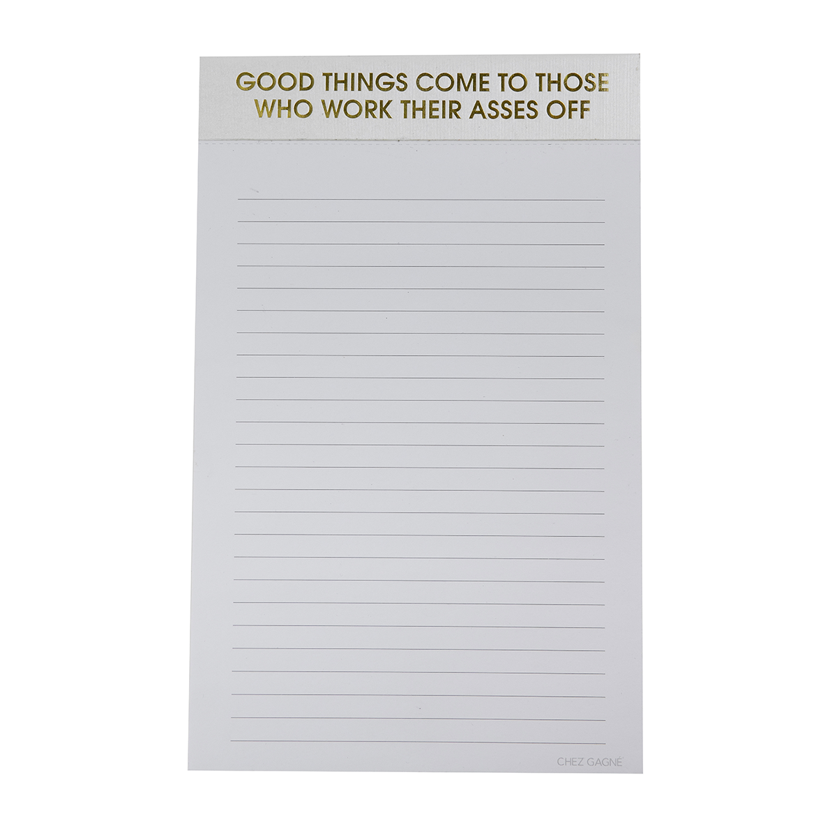 Chez Gagné - Good Things Come - Lined Notepad