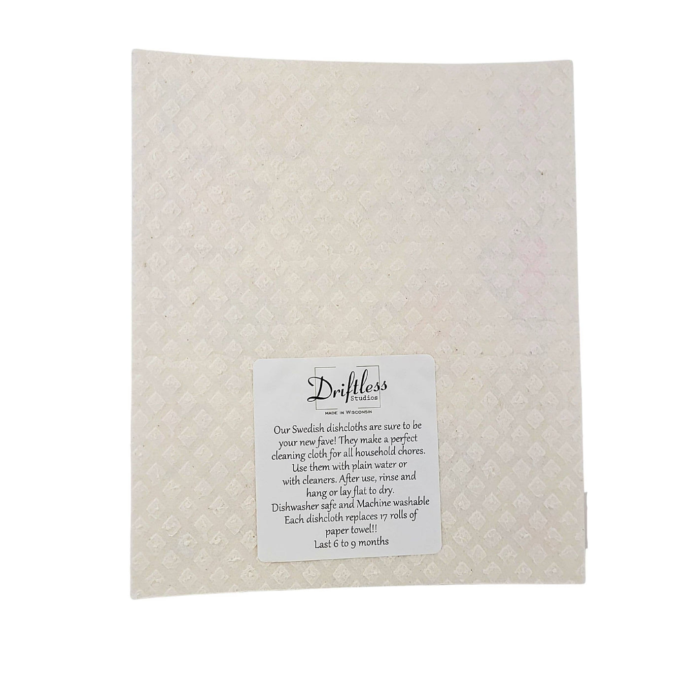 Driftless Studios - Light Blue With White Flower Swedish Dishcloth