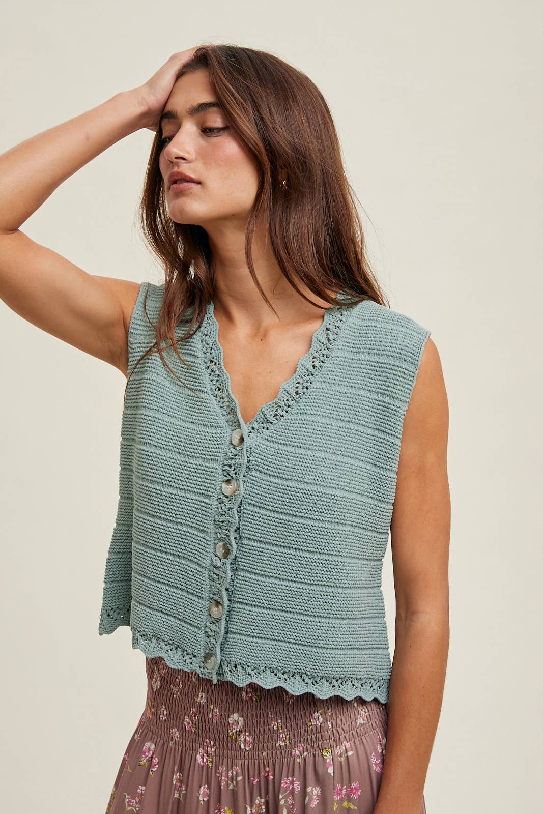 Margot Scalloped Vest