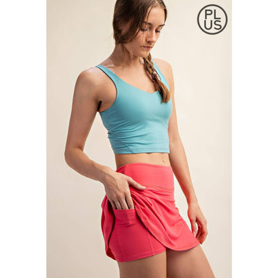 Rae Mode - PLUS SIZE BUTTER SKORT: Melon Dream / 2X