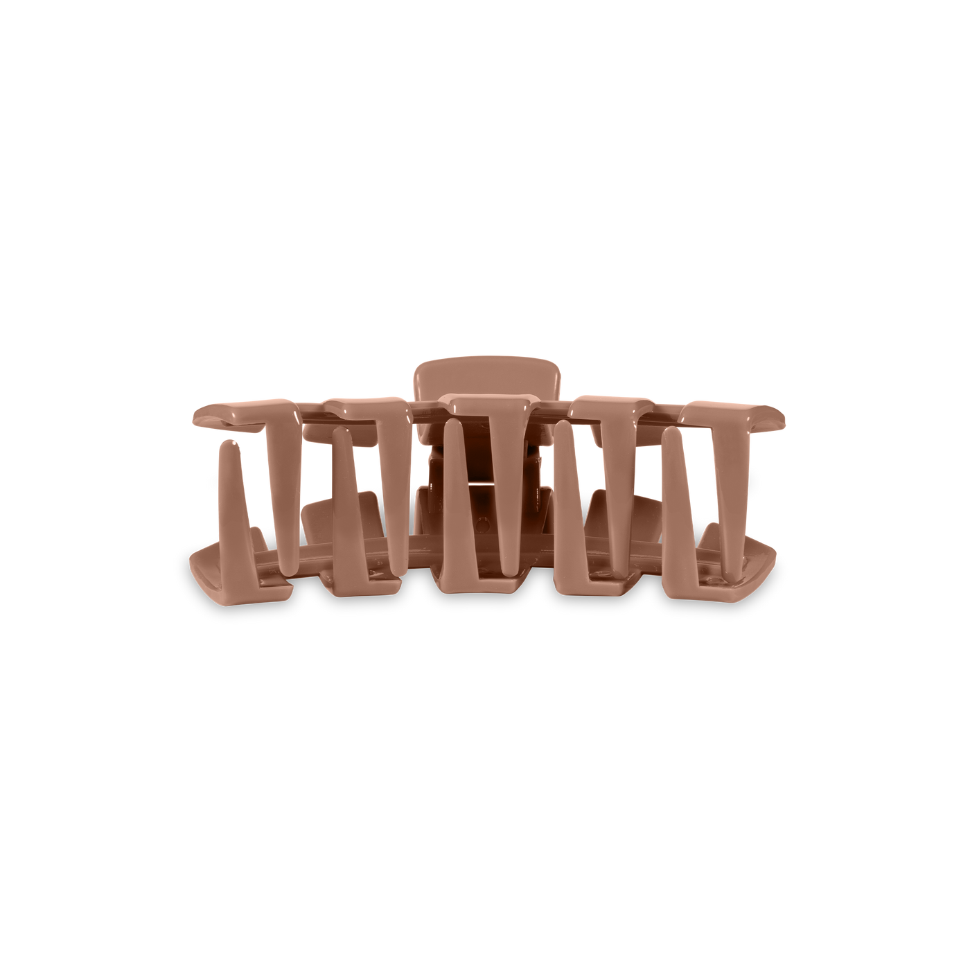 TELETIES - Classic Hair Clip | Tiny | Mocha Mousse
