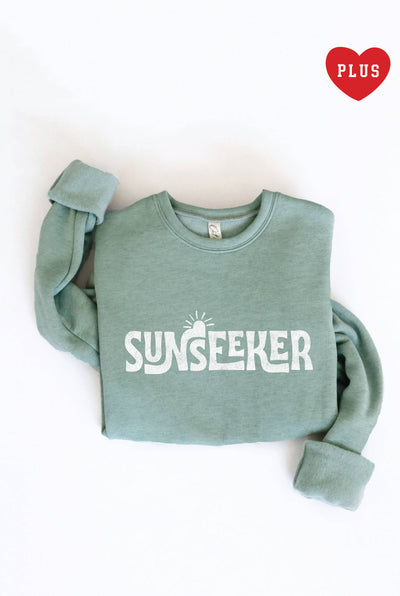 2X OAT COLLECTIVE - SUNSEEKER Plus Graphic Sweatshirt: HEATHER MUSTARD /