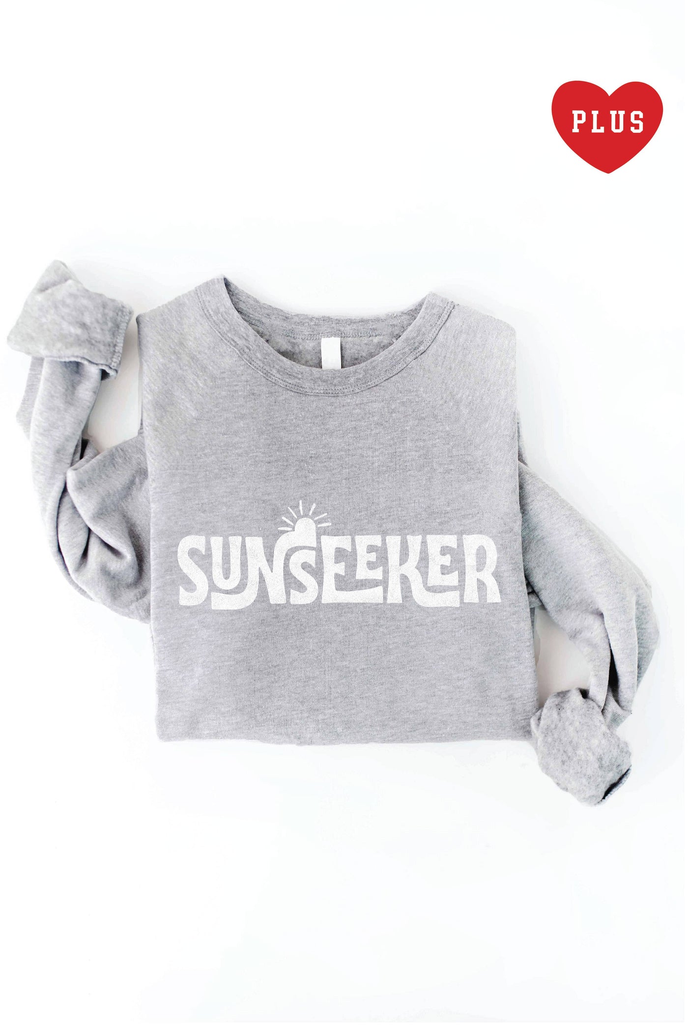 3X OAT COLLECTIVE - SUNSEEKER Plus Graphic Sweatshirt: HEATHER MUSTARD /