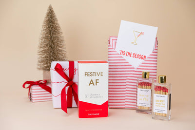 Tis the Season Holiday Card - Candy Cane Martini Paperclip Card