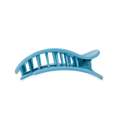 TELETIES - Flat Round Hair Clip | Medium | Summer Sky