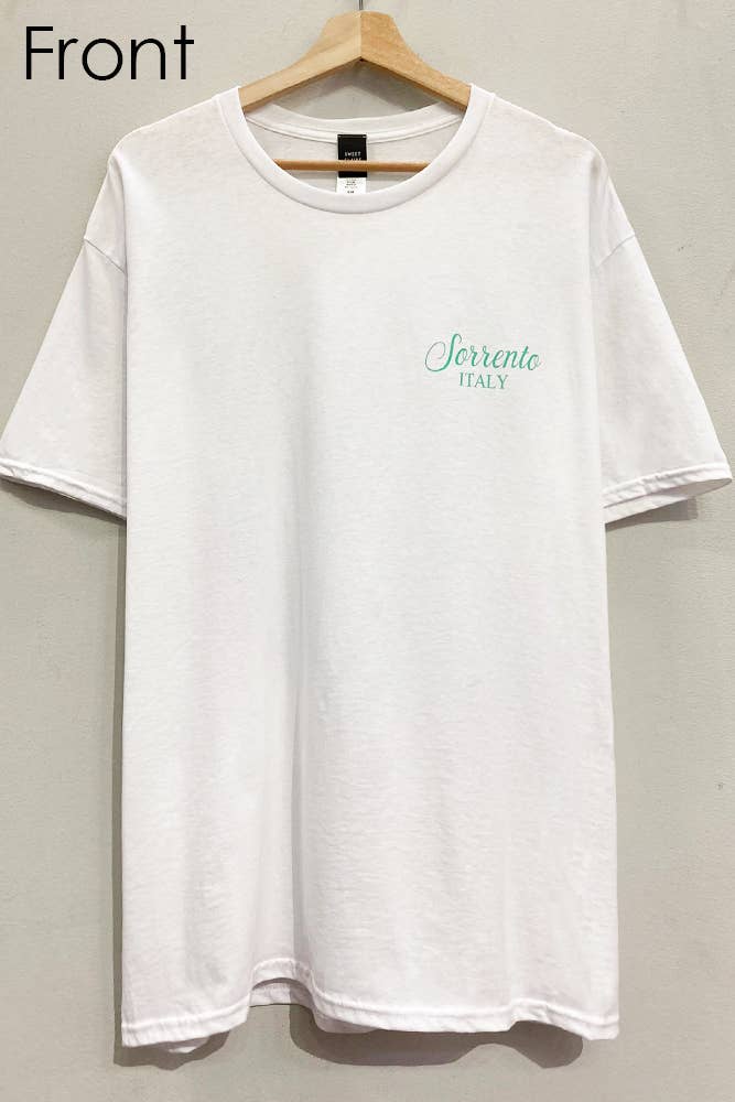 Sweet Claire - Sorrento Tee: White / OVERSIZED / SM