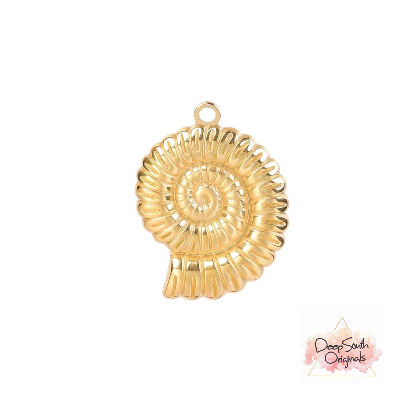 Sundial Shell Charm ~ Gold