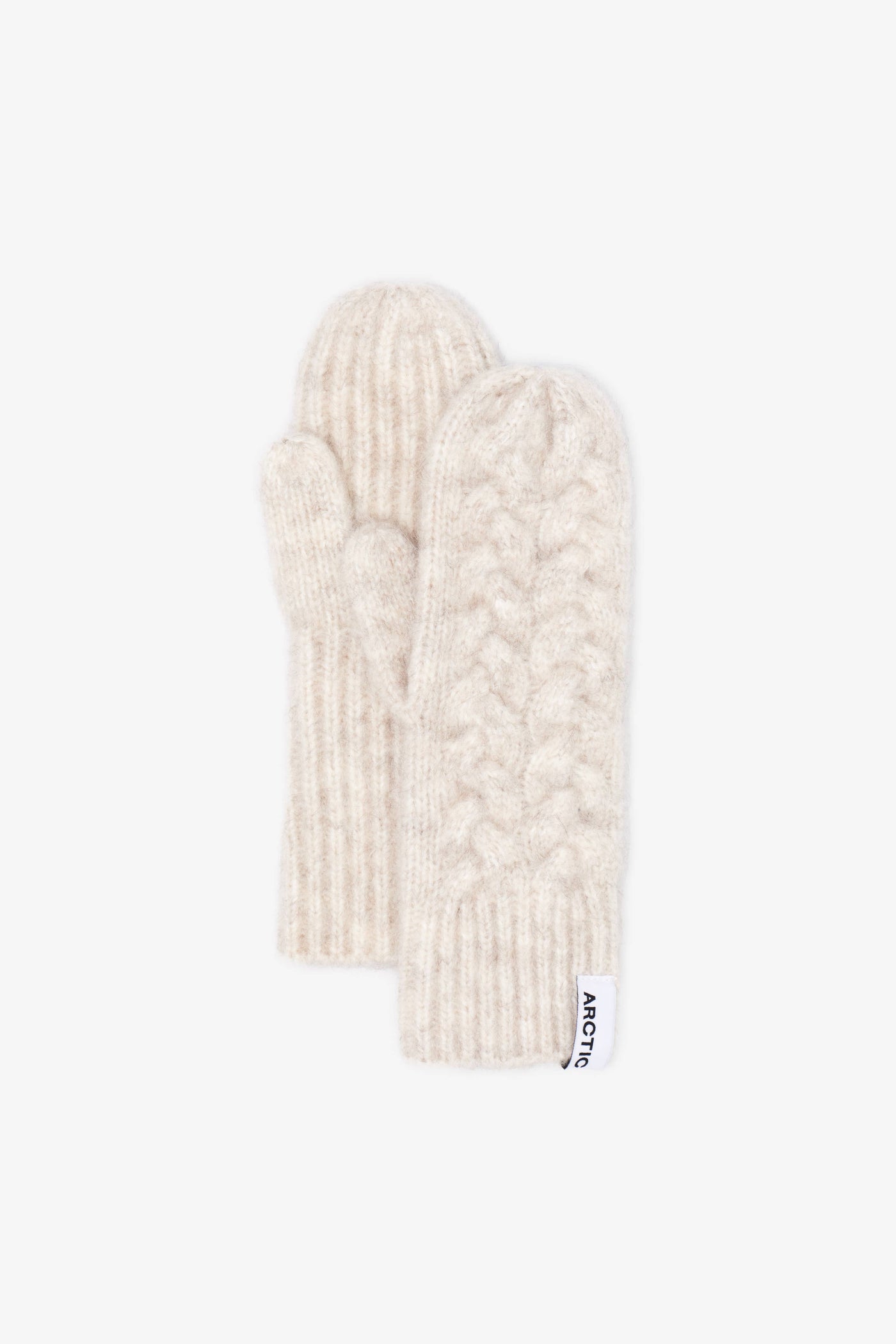 Mohair Mittens :  Arctic White