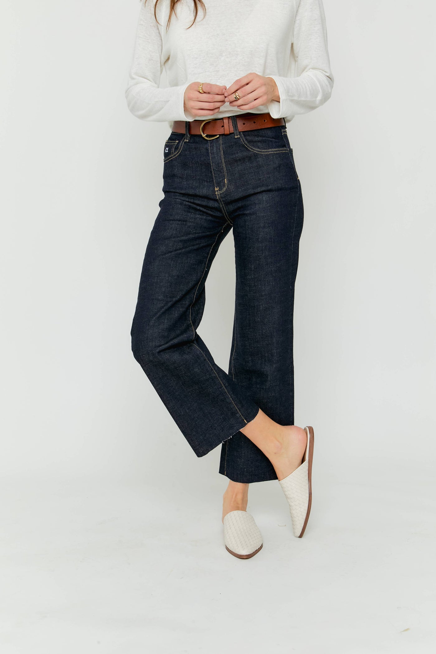 Oliver Logan - Aberdeen Ankle Crop High Rise Timbers : Petite / 27