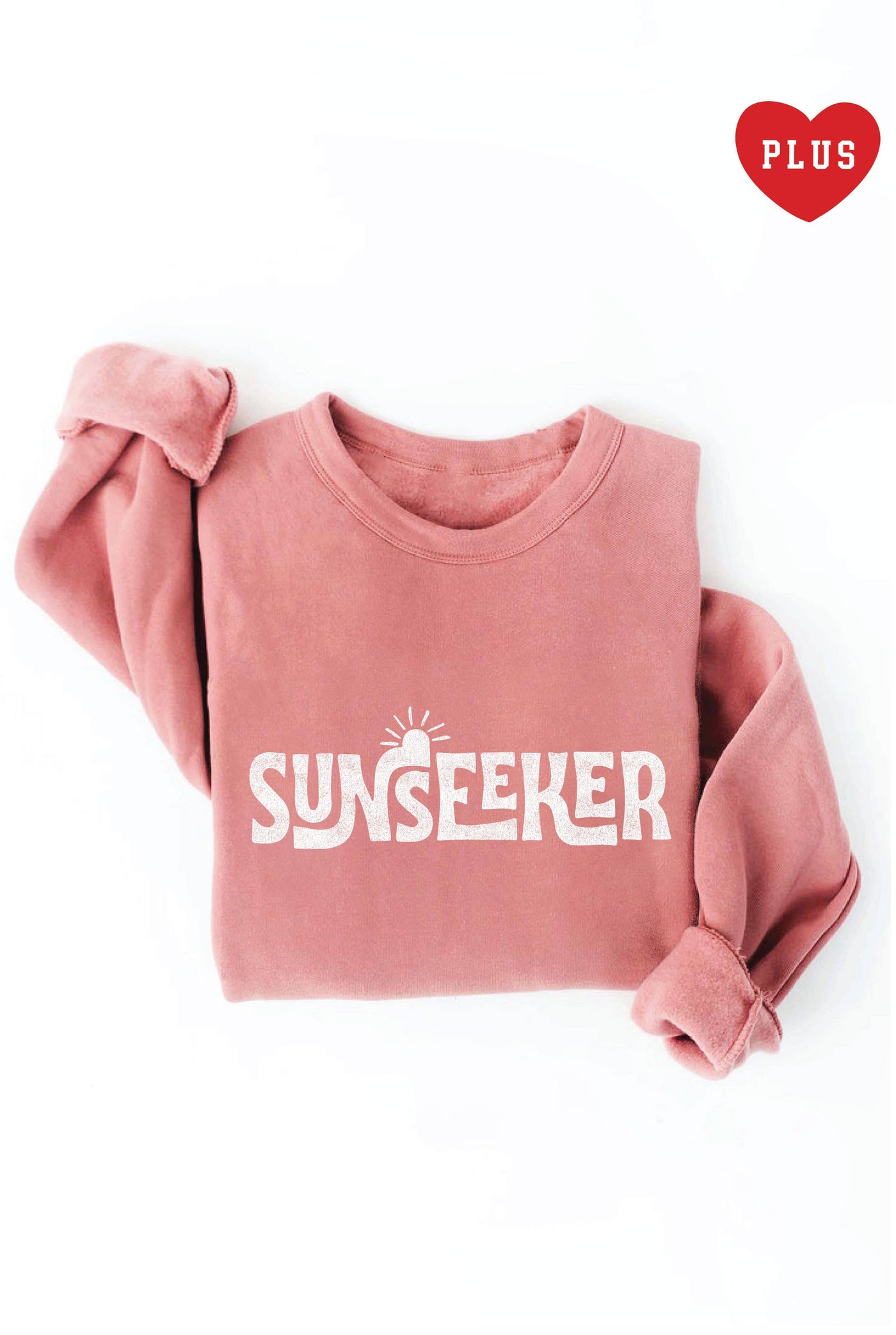 2X OAT COLLECTIVE - SUNSEEKER Plus Graphic Sweatshirt: HEATHER MUSTARD /