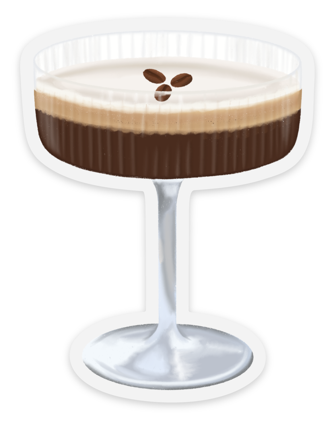 Elyse Breanne Design - Espresso Martini Cocktail Sticker, 3.1x2.4in