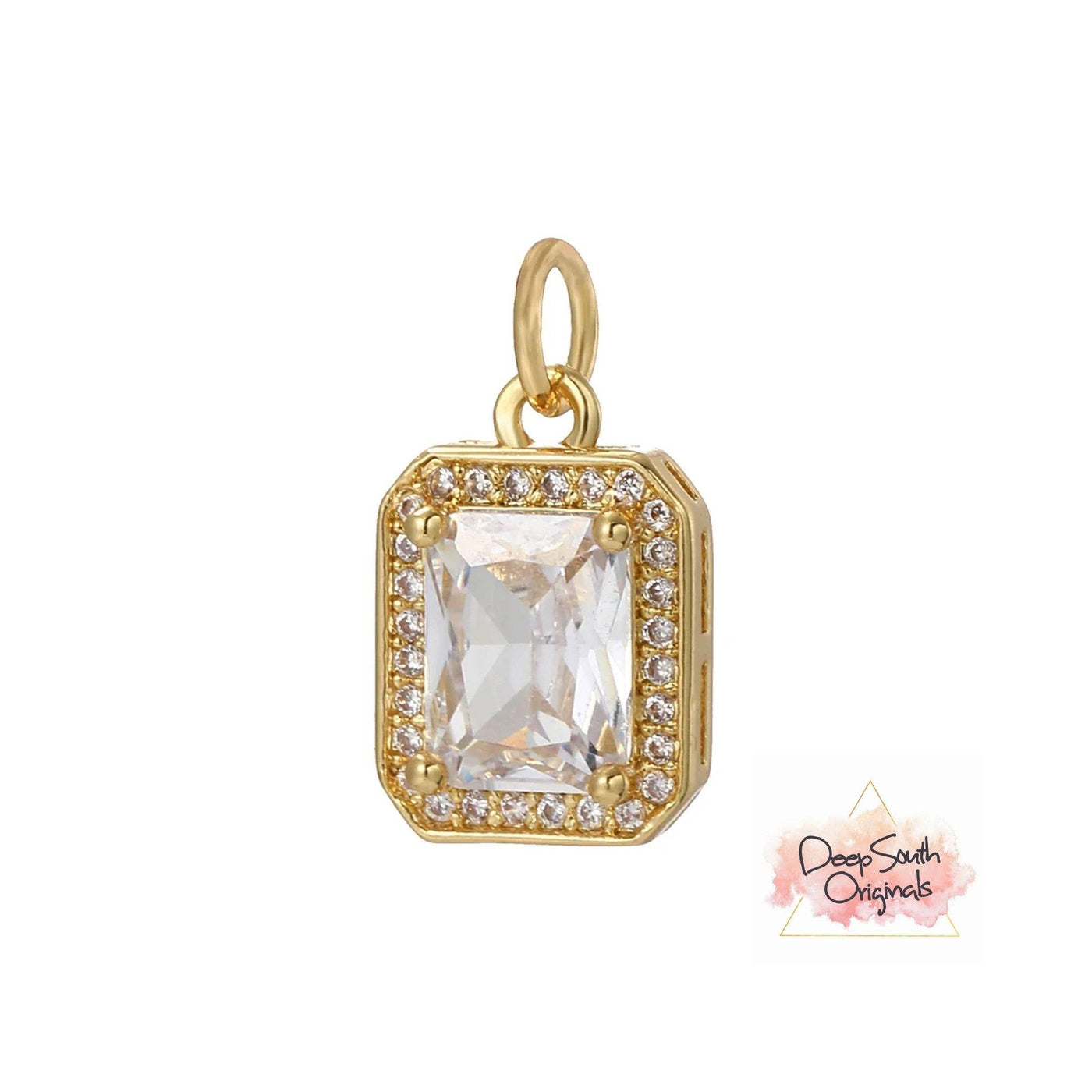 Diamond Pendant Charm - Gold Filled