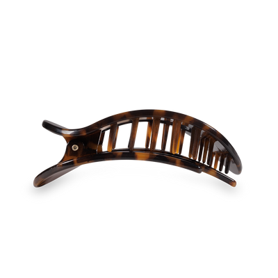 TELETIES - Round Flat Hair Clip | Small | Tortoise