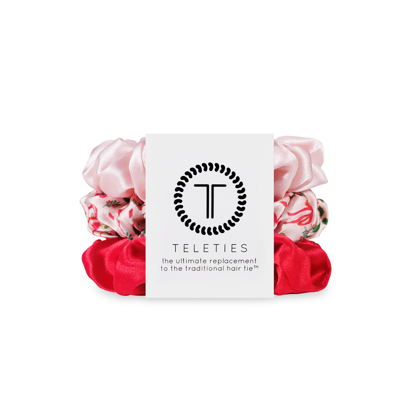 TELETIES - Silk Hair Scrunchies | Large | Blushmas