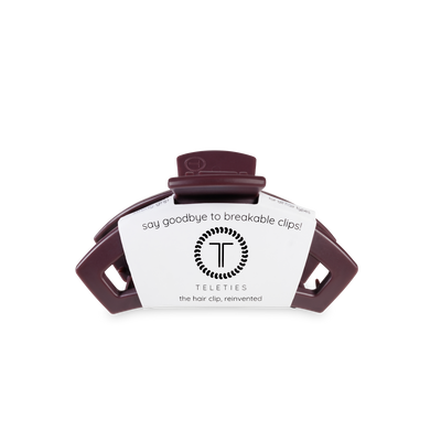 TELETIES - Open Hair Clip | Tiny | Burgundy Bliss