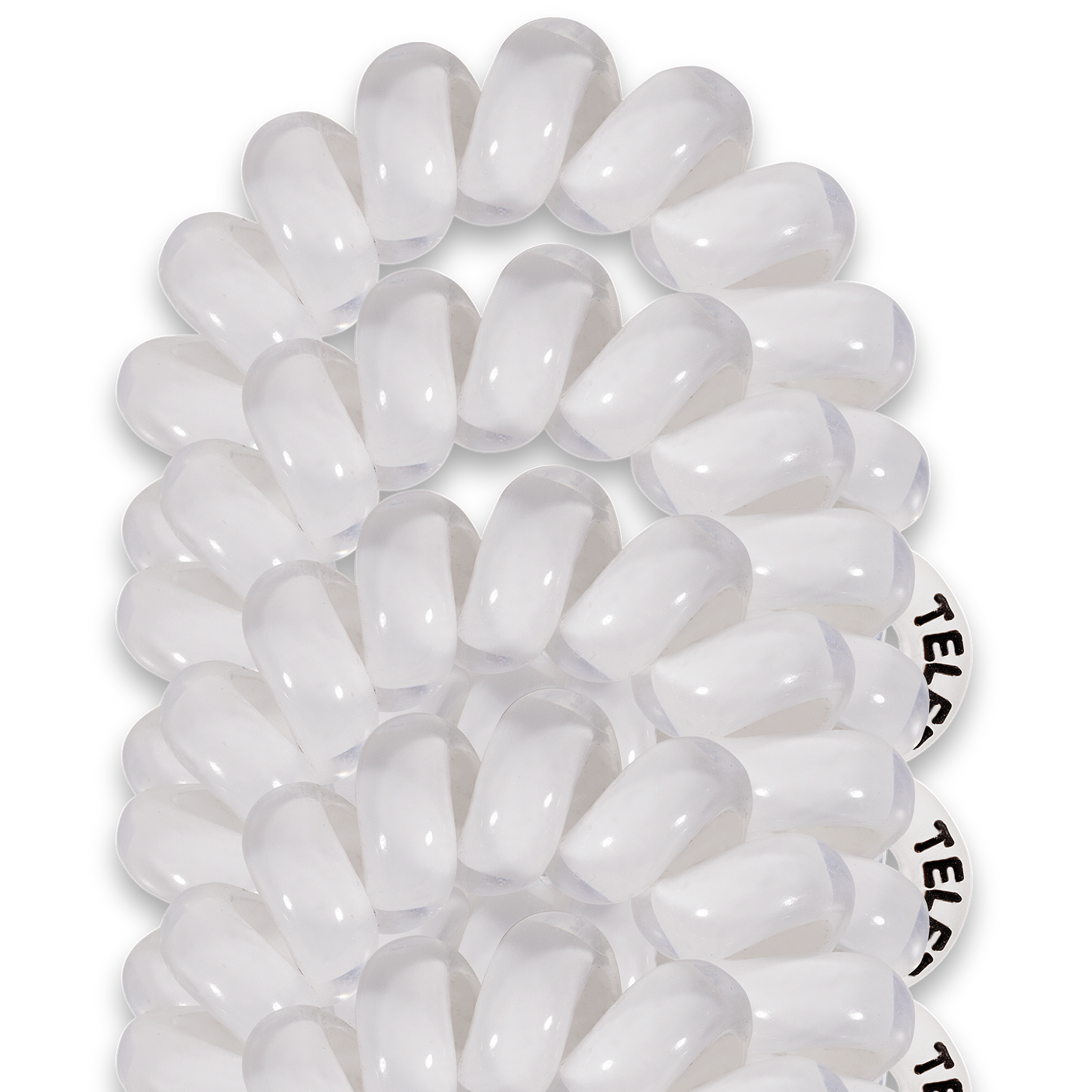 TELETIES - Spiral Hair Coils | Tiny | Coconut White Hair Ties