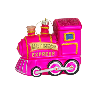 Hot Mess Express - Locomotive Train - Glass Blown Holiday Ornament