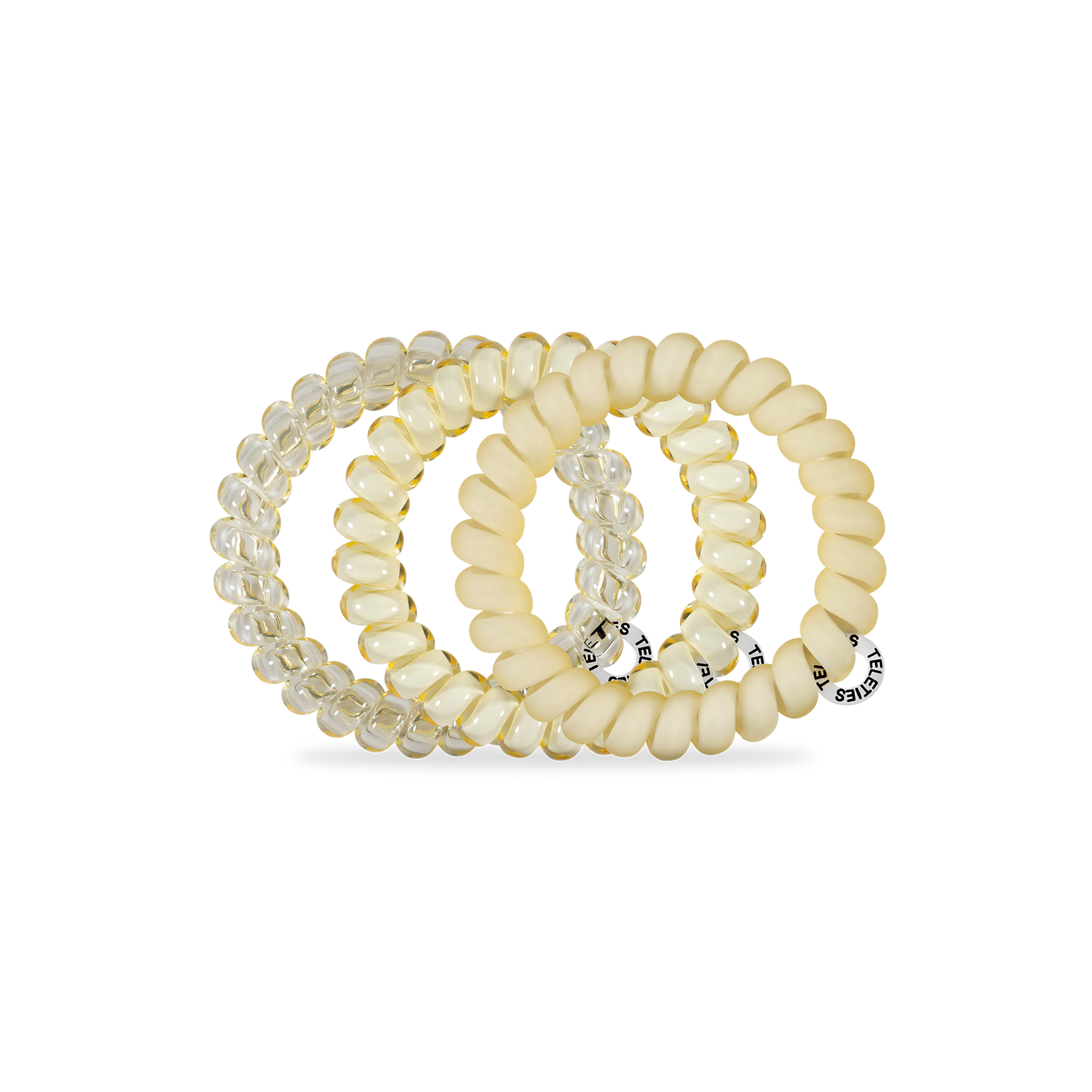 TELETIES - Spiral Hair Coils | Large | Butter Yellow Hair Ties