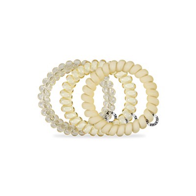 TELETIES - Spiral Hair Coils | Large | Butter Yellow Hair Ties