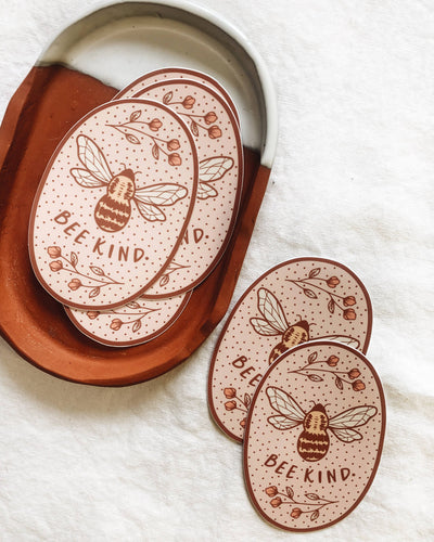 Flora West Design - Bee Kind Vinyl Sticker